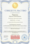 свидетельство о публикации на международном портале Maam 05.04.2017